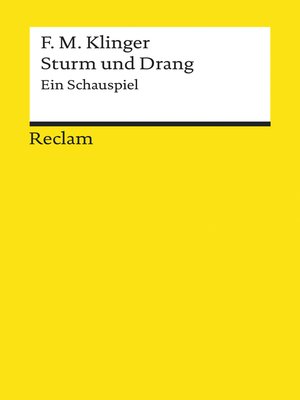 cover image of Sturm und Drang. Ein Schauspiel